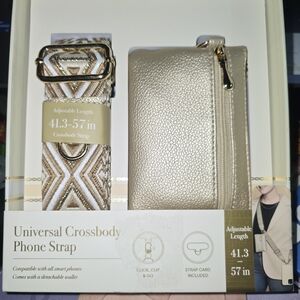 House Of Harlow 1960 Gold Crossbody Phone Strap